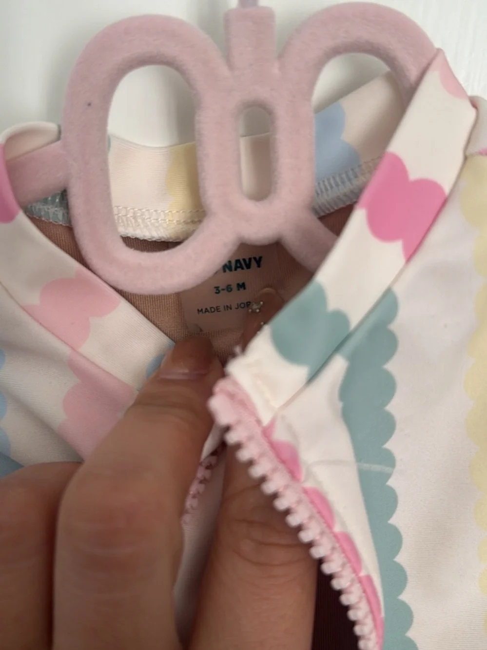 Old Navy Pastel Striped Long-Sleeve One-Piece Bodysuit